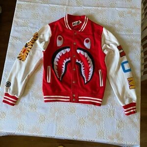 Red and White Bomber Jacket